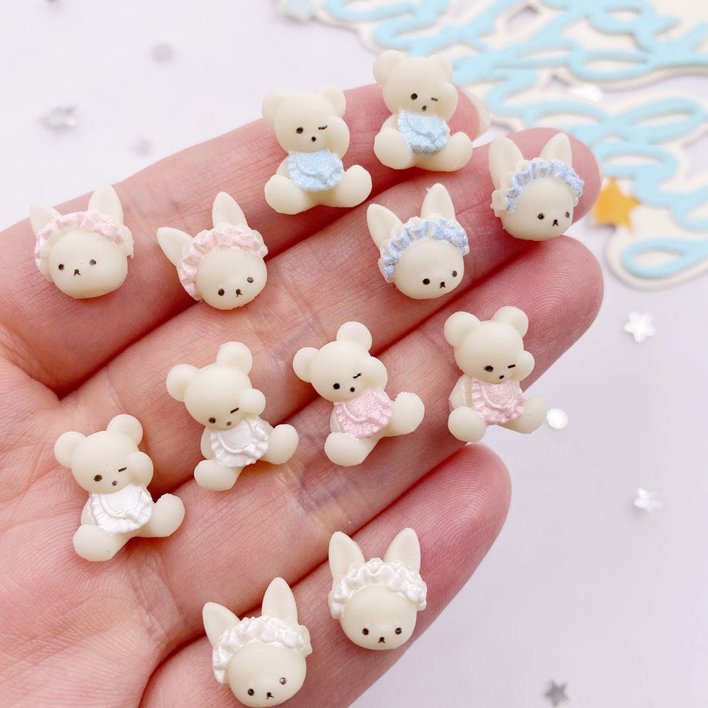 Resin Art Baby - 30Pcs 수지 Kawaii 다채로운 3D 미니