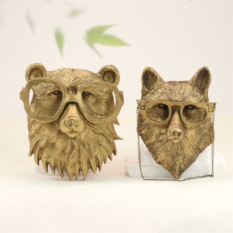 Resin Art Wedding Gift - 빈티지 구리 수지 동물 벽 장식,