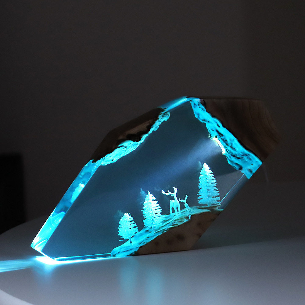 Resin Art Baby - 숲의 요정 사슴 데스크탑 아트 개인