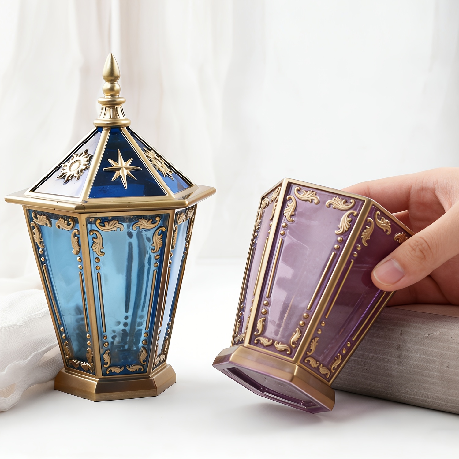 별과 달 육각형 병, 뚜껑이 있는 실리콘 용기 수지 몰 - Resin Art Case 리뷰 및 가격