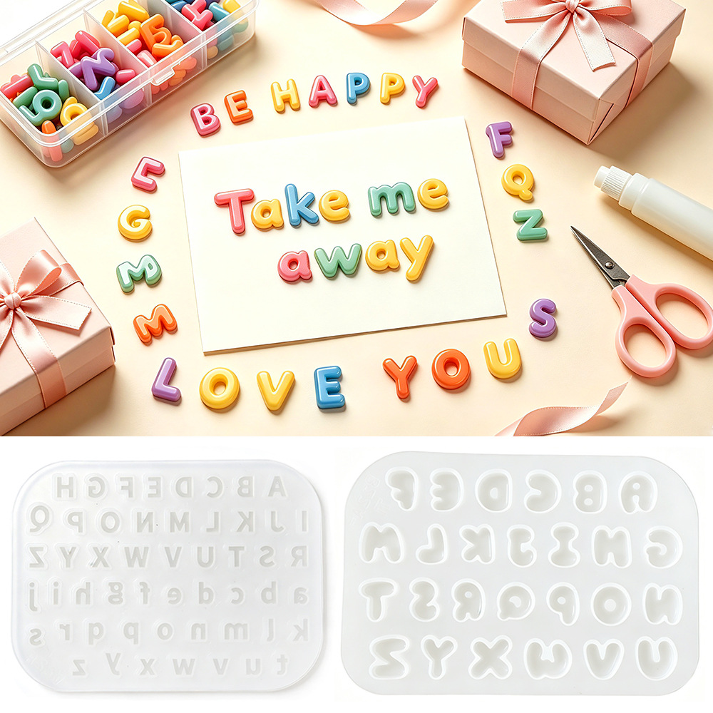 2개 미니 레터 실리콘 몰드 귀여운 미니 알파벳 A-Z - Resin Art Alphabet 리뷰 및 가격