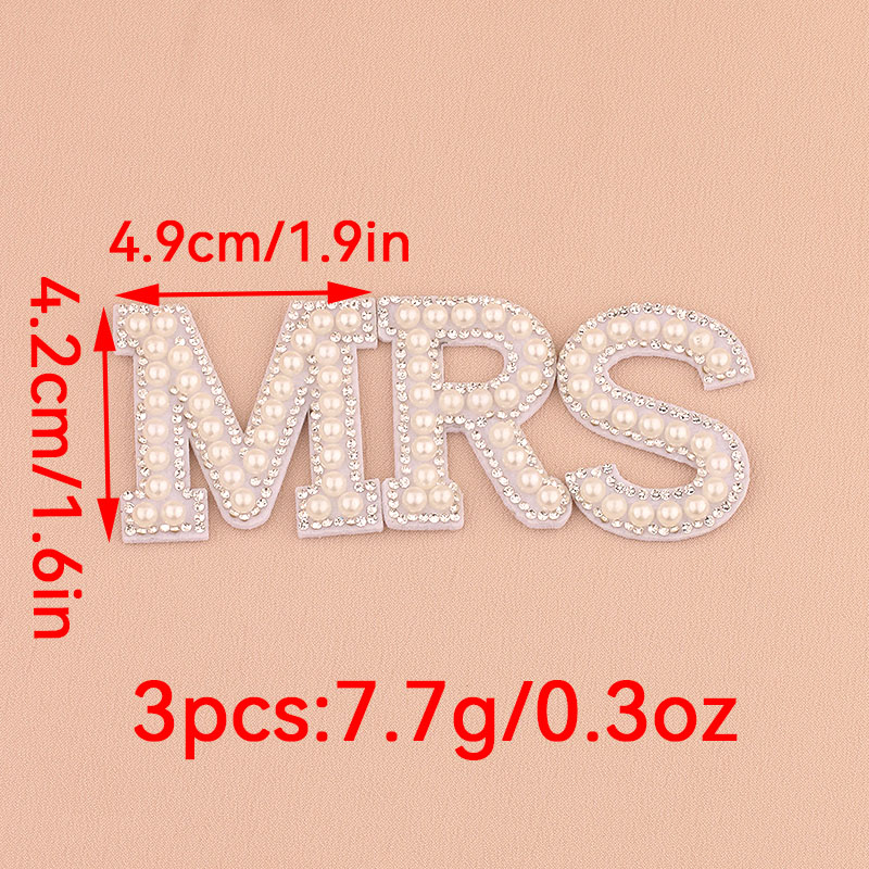 1 세트 MRS 인조 진주 라인스톤 문자 패치, 모자, - Resin Art Alphabet 리뷰 및 가격