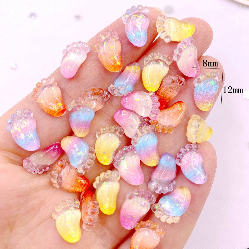 반짝이 수지 다채로운 미니 크리스탈 아기 발자국 아트  - Resin Art Baby 리뷰 및 가격