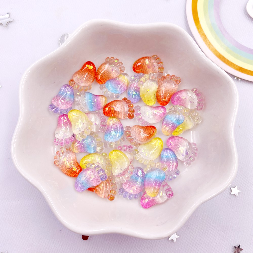 반짝이 수지 다채로운 미니 크리스탈 아기 발자국 아트  - Resin Art Baby 리뷰 및 가격