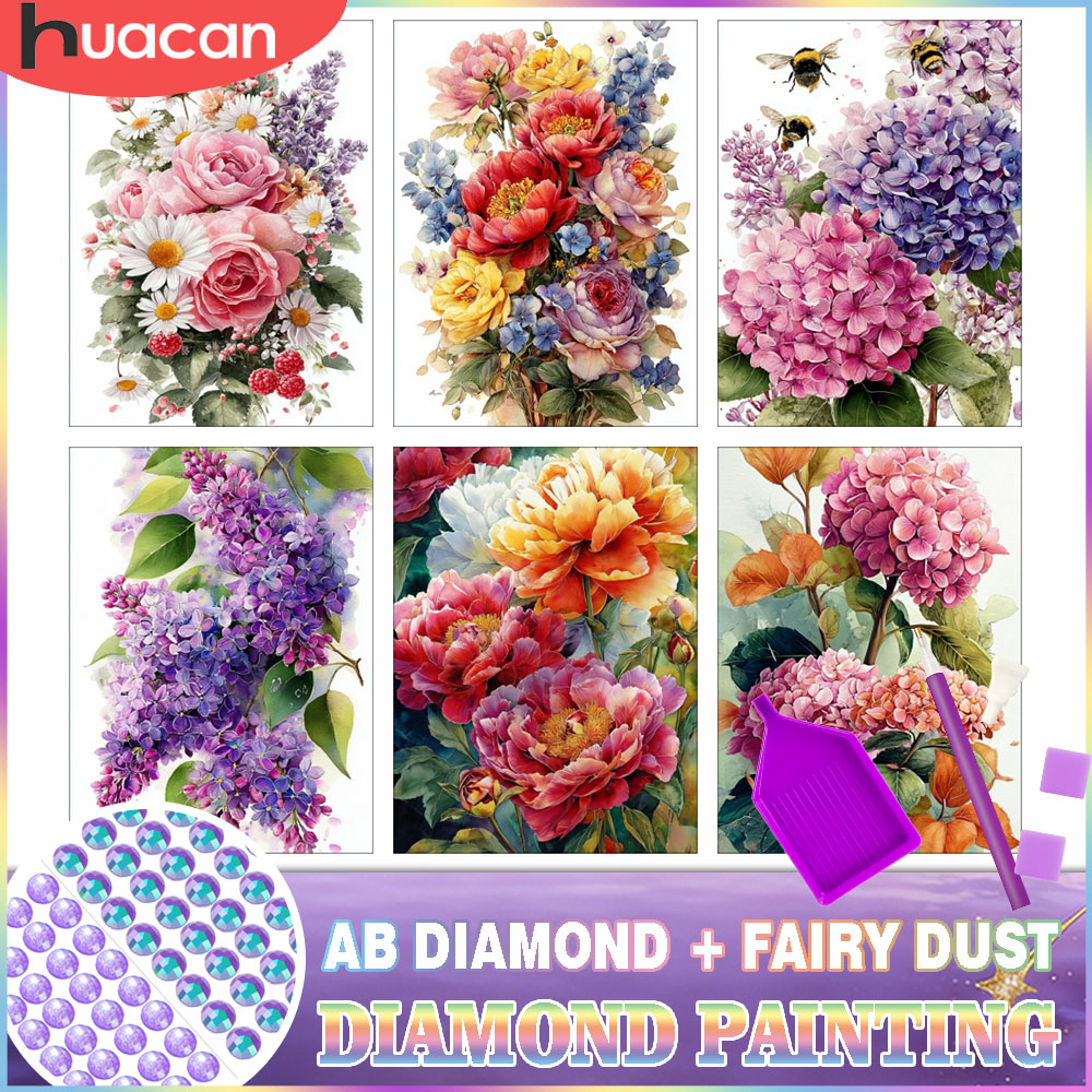HUACAN 다이아몬드 페인팅 키트 꽃 장미 수국 AB - Resin Art Rose 리뷰 및 가격
