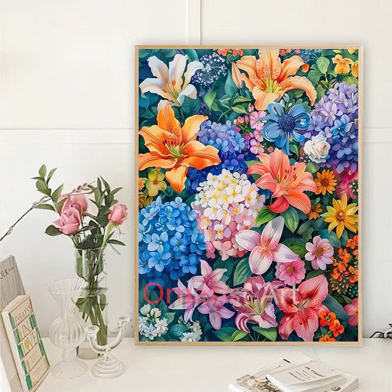 풀 크리스탈 다이아몬드 모자이크 아트 플라워 다이아몬드 - Resin Art Wallpaper 리뷰 및 가격